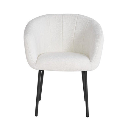 Stoel 'Sevilla' Bouclé Wit (2 per doos)
