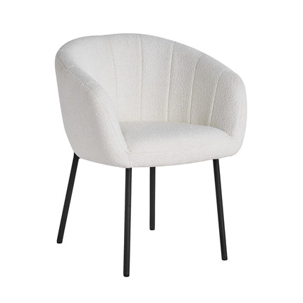 Stoel 'Sevilla' Bouclé Wit (2 per doos)