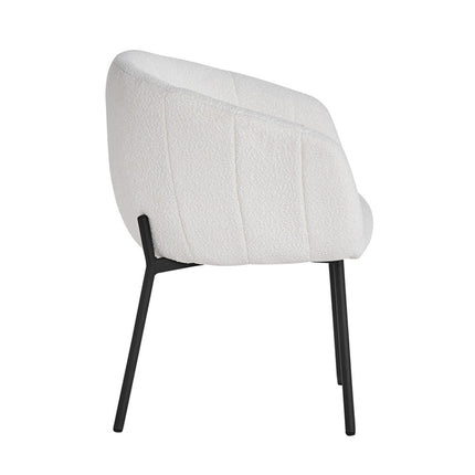 Stoel 'Sevilla' Bouclé Wit (2 per doos)