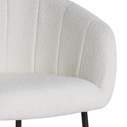 Stoel 'Sevilla' Bouclé Wit (2 per doos)
