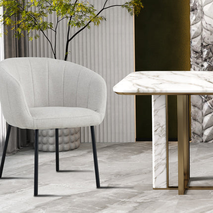 Stoel 'Sevilla' Stof Beige (2 per doos)