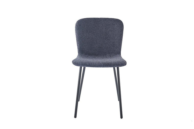 Eetkamerstoeloel 'Susan' Bouclé Donkergrijs (2 per doos)