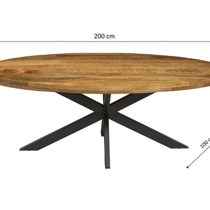 Eettafel 200 cm Ovaal Mango hout