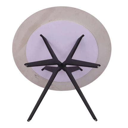 Eettafel 110 cm Rond Glanzend Steen Italian Grijs