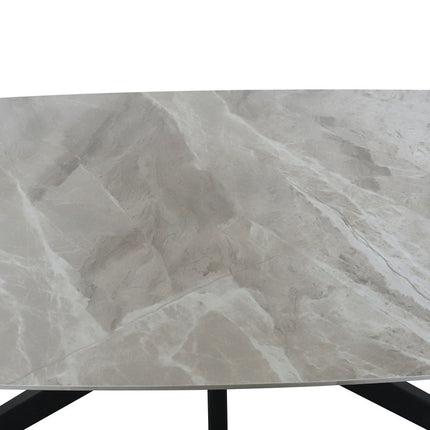 Eettafel 180  Ovaal Glanzend Steen Italian Grijs