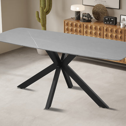 Eettafel 180X90  Deens Ovaal  Grijs