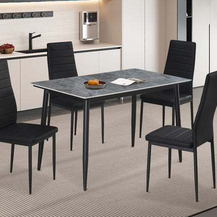 Eettafel Lina 120 cm Rechthoekig Steen Grijs