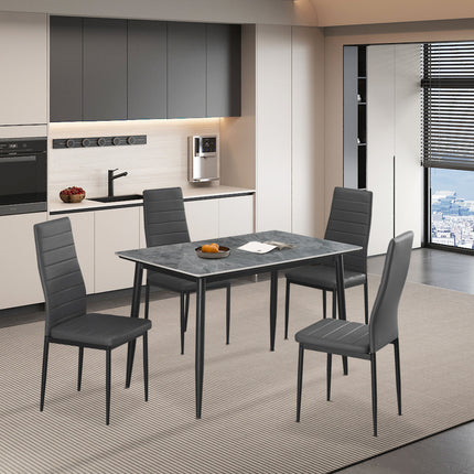 Eettafel Lina 120 cm Rechthoekig Steen Grijs