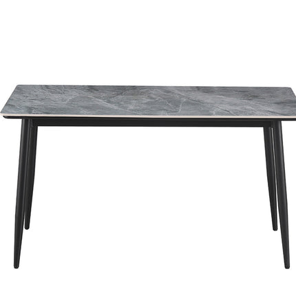 LINA Eettafel 140 cm Rechthoekig Steen Grijs