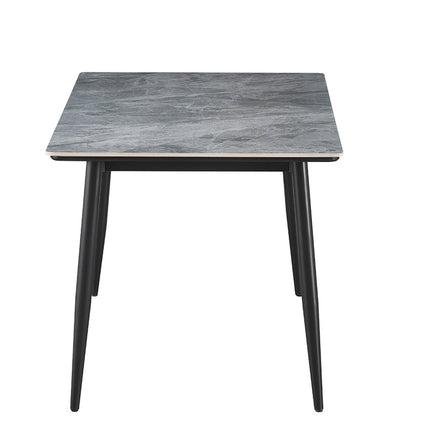 LINA Eettafel 140 cm Rechthoekig Steen Grijs