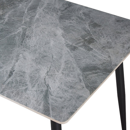 LINA Eettafel 140 cm Rechthoekig Steen Grijs