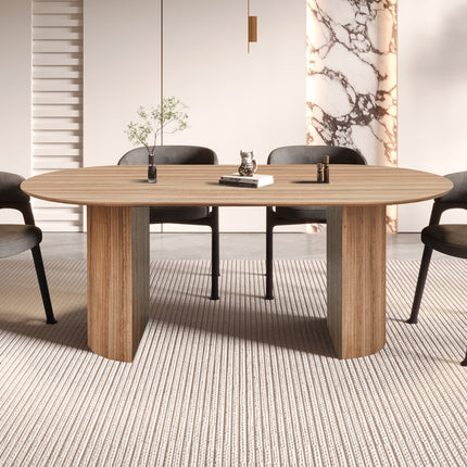 Eettafel 200 cm Ovaal Decor Oude eik