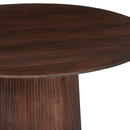 Eettafel 130 cm Rond Mango hout Donkerbruin