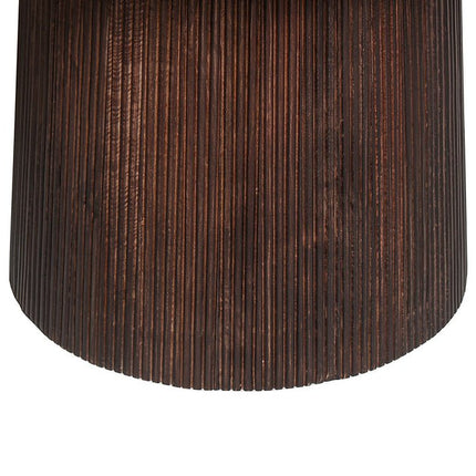 Eettafel 130 cm Rond Mango hout Donkerbruin