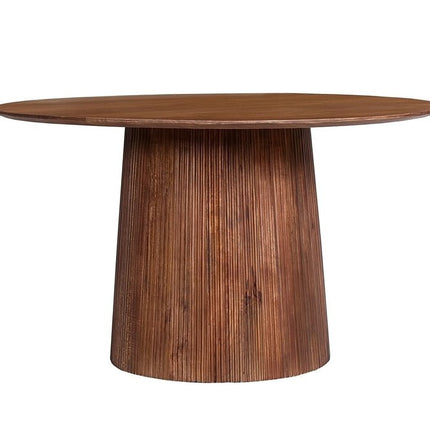 Eettafel 130 cm Rond Mango hout Lichtbruin