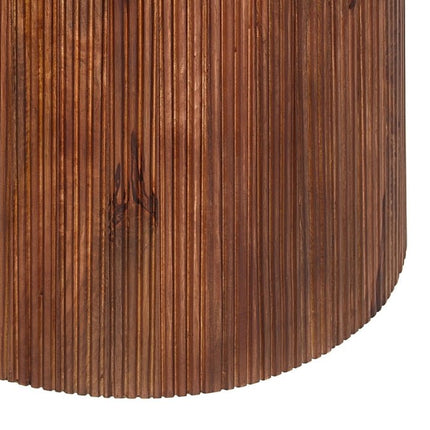 Eettafel 130 cm Rond Mango hout Lichtbruin