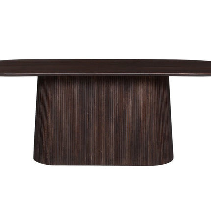 Eettafel 230 cm Ovaal Mango hout Donkerbruin