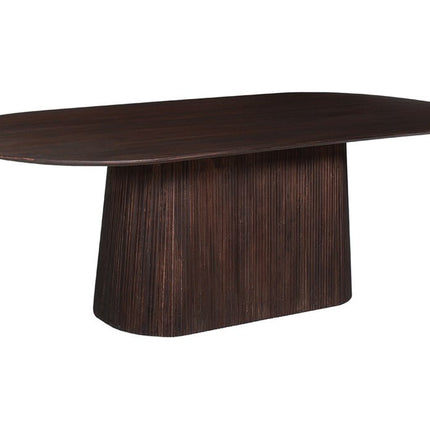 Eettafel 230 cm Ovaal Mango hout Donkerbruin
