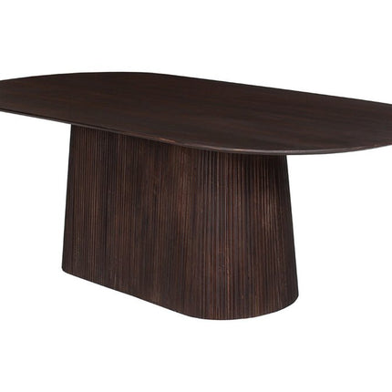 Eettafel 230 cm Ovaal Mango hout Donkerbruin