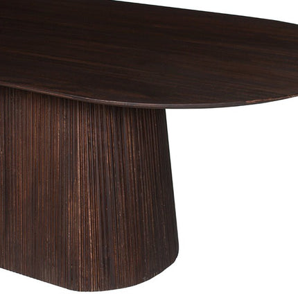 Eettafel 230 cm Ovaal Mango hout Donkerbruin