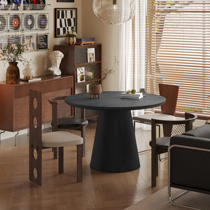 Eettafel 120 cm Rond Decor Donkerbruin