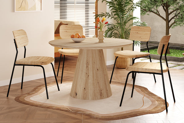 Eettafel 120 cm Rond Decor Oude eik
