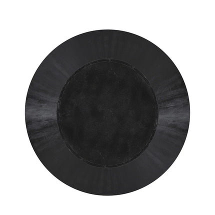 Tafel 'Tommy' 130 cm Rond Mango hout Zwart (2c)
