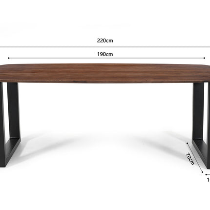 Eettafel 220x100 - Mango hout Bruin