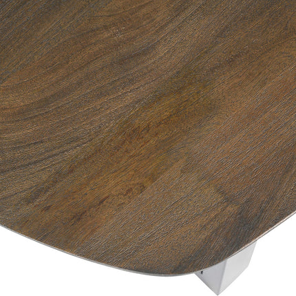 Eettafel 220x100 - Ovaal mango hout tabaco