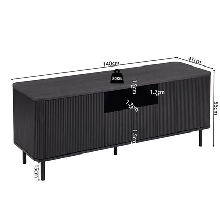 TV meubel 'Lagos' 140 cm Decor Donkerbruin (1c)