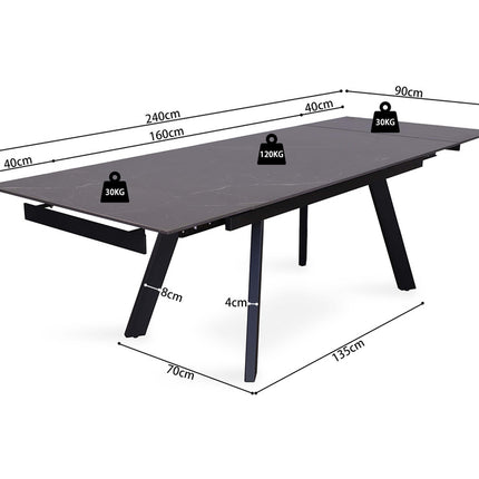 Eettafels Uitschuifbare -  160-240 cm Rechthoekig