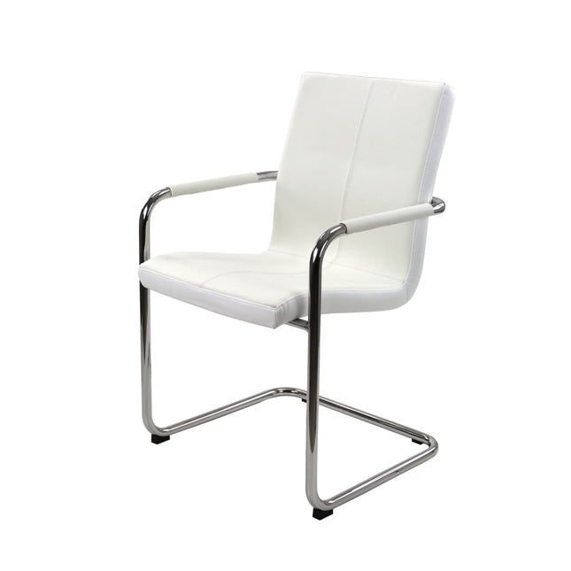 Vergaderstoel S Series Wit Vegan Leer