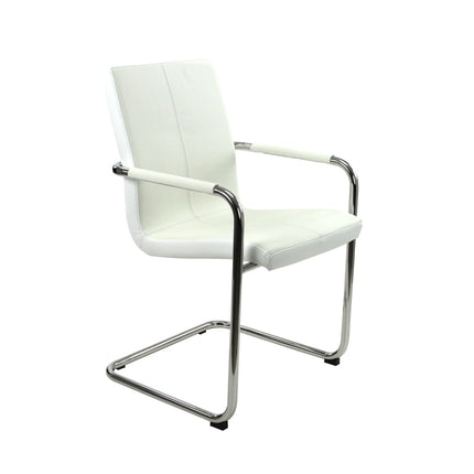 Vergaderstoel S Series Wit Vegan Leer