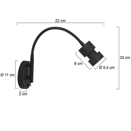 Wandl. 1-l. GU10 + USB-A  *M*