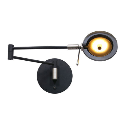 Wandl. 1-l. led grey. glas