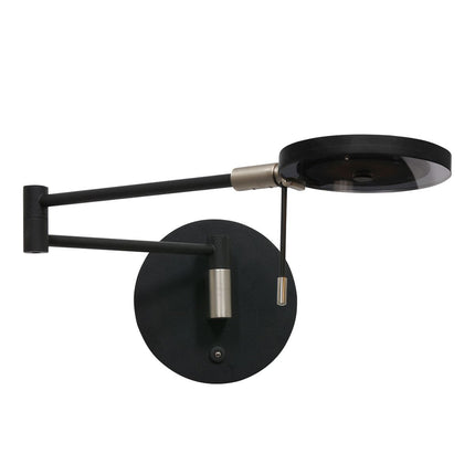 Wandl. 1-l. led grey. glas