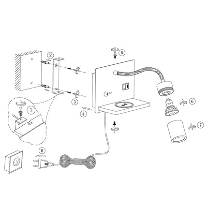 Wandl. 1-l. usb *M*