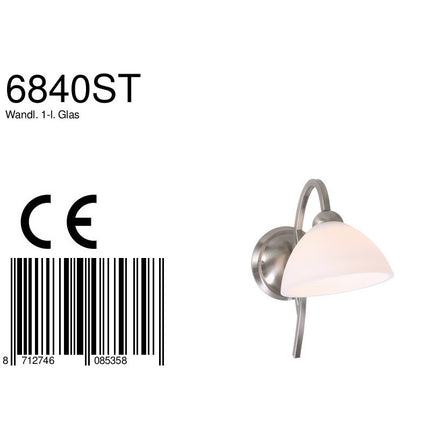 Wandlamp Capri 6840ST Staal