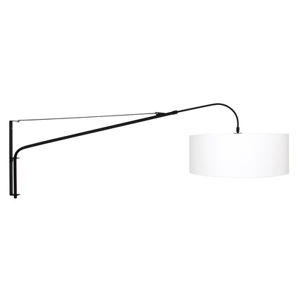 Wandlamp Elegant Classy 2574ZW+K10662S Zwart-Wit Chintz