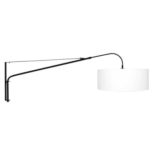 Wandlamp Elegant Classy 2574ZW+K10662S Zwart-Wit Chintz
