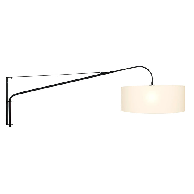 Wandlamp Elegant Classy 2574ZW+K10662S Zwart-Wit Chintz