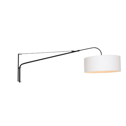 Wandlamp Elegant Classy 2574ZW+K10662S Zwart-Wit Chintz