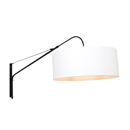 Wandlamp Elegant Classy 2574ZW+K10662S Zwart-Wit Chintz