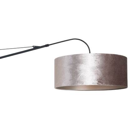 Wandlamp Elegant Classy 2574ZW+K1066GS Zwart-Fluweel Zilver