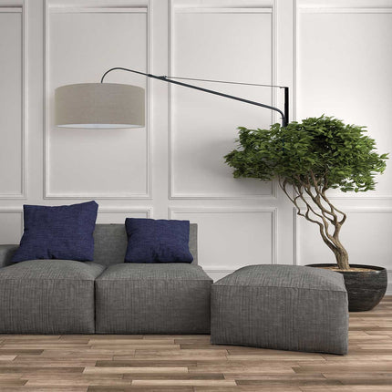 Wandlamp Elegant Classy 2574ZW+K1066KS Zwart-Fluweel Goud