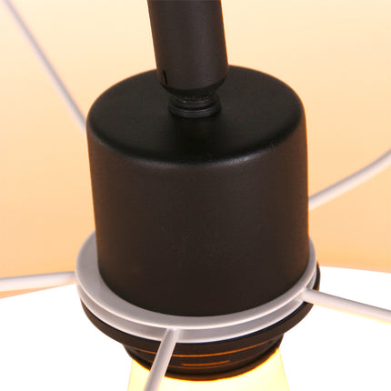 Wandlamp Elegant Classy 2574ZW+K1066QS Zwart-Wit Linnen