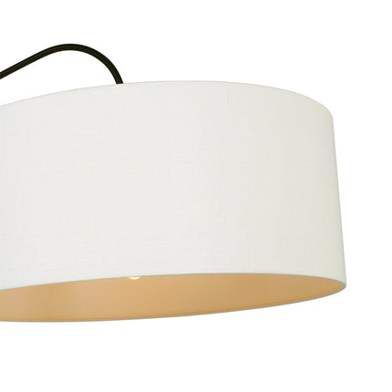 Wandlamp Elegant Classy 2574ZW+K1066QS Zwart-Wit Linnen