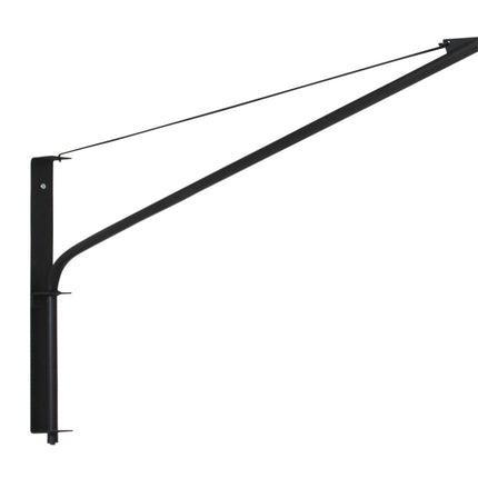 Wandlamp Elegant Classy 2574ZW+K1066RS Zwart-Grijs Linnen