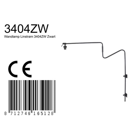 Wandlamp Linstrøm 3404ZW zonder kap
