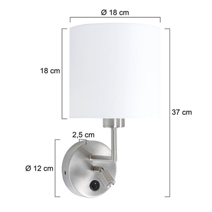 Wandlamp Noor 1562ST Staal